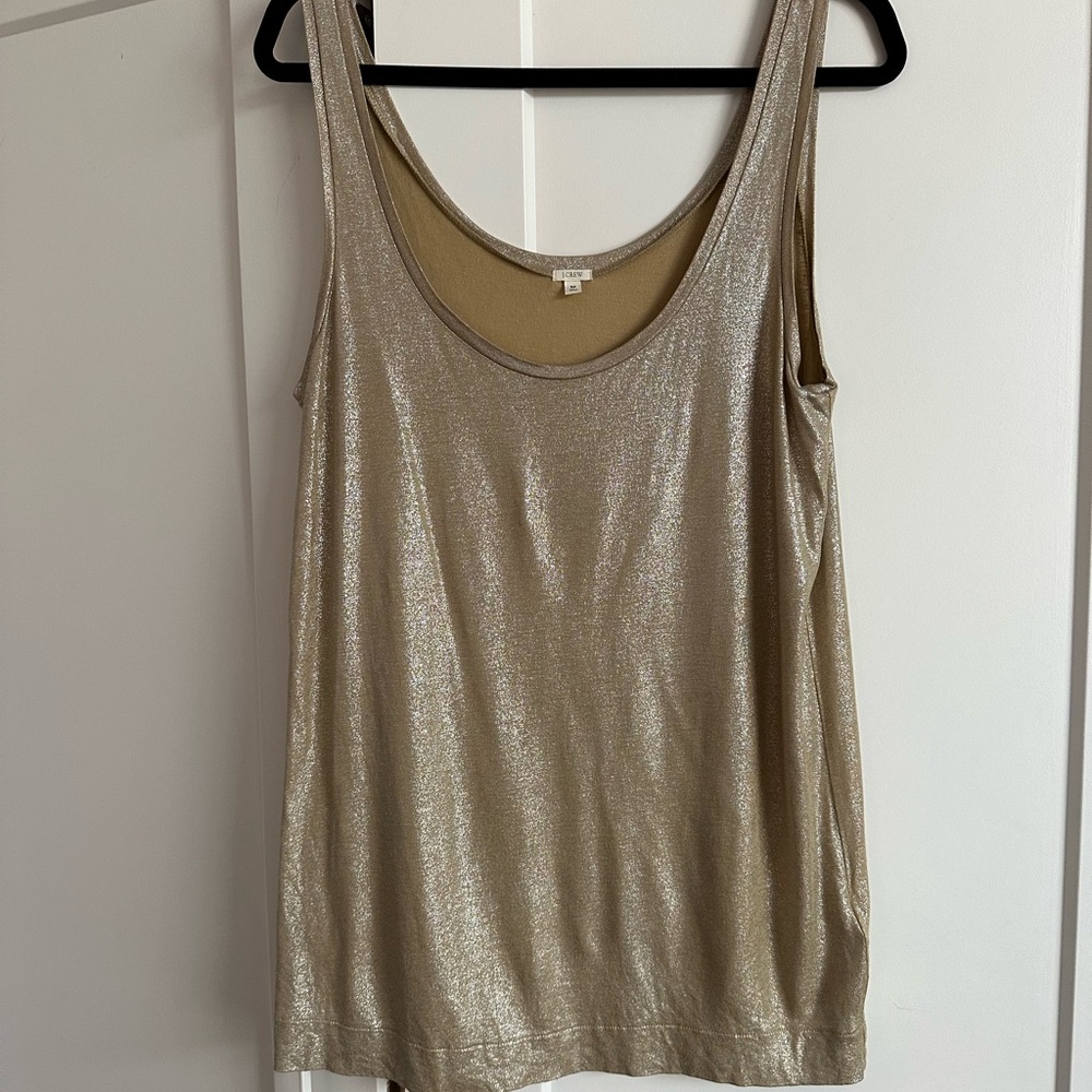 J. Crew Metallic Gold Women's Tank Top